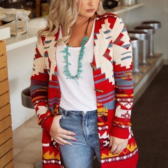 Mossimo XS southwest oversized cardi - Picture 4 of 4